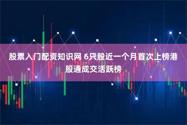 股票入门配资知识网 6只股近一个月首次上榜港股通成交活跃榜