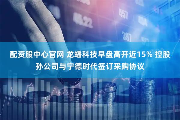 配资股中心官网 龙蟠科技早盘高开近15% 控股孙公司与宁德时代签订采购协议